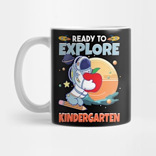 Ready To Explore kindergarten Grade Astronaut Lover Back To School Gift For Boys Kids Mug